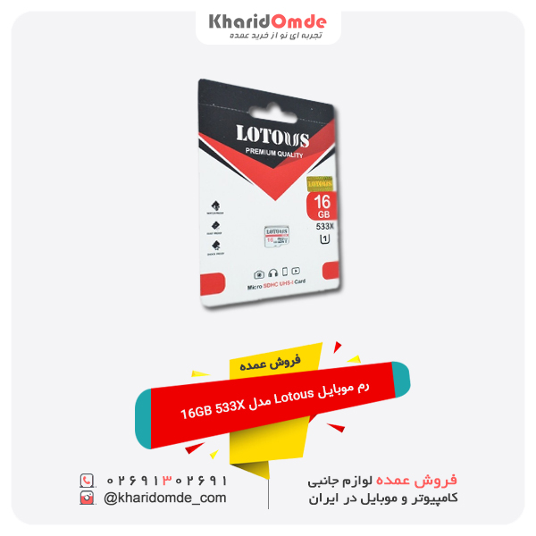 فروش عمده رم موبایل Lotous مدل 16GB 533X